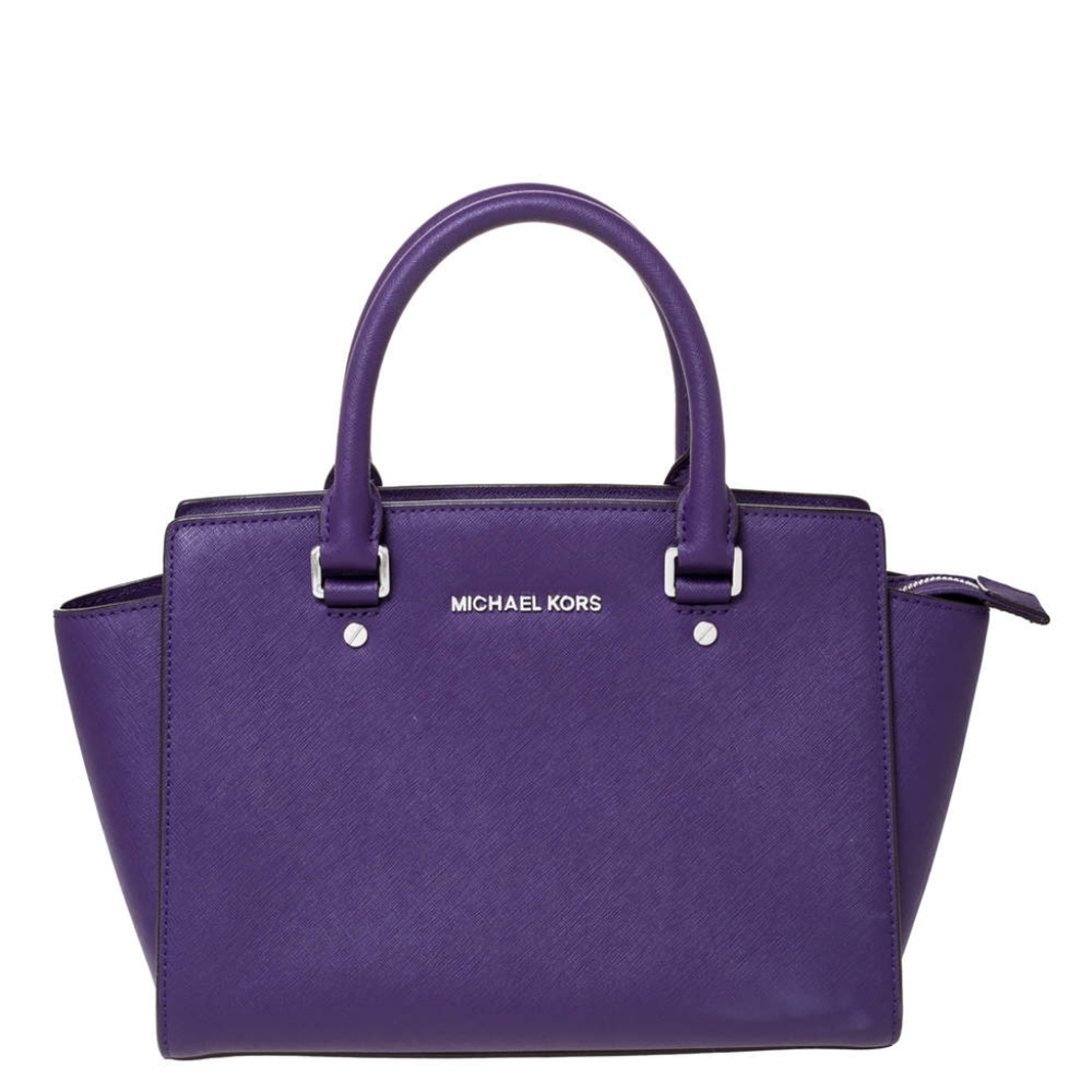 Michael kors Medium Selma Saffiano Leather Purple